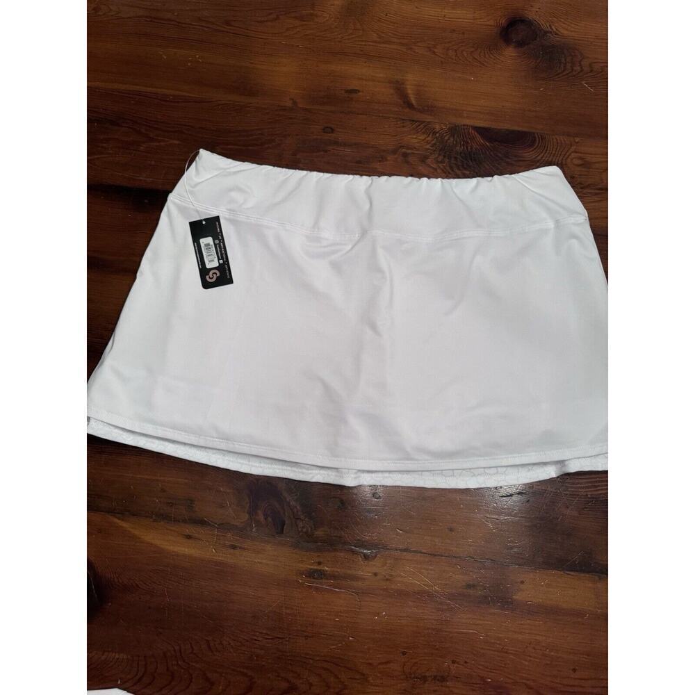 Cross Court White Tennis Skort Size XL Athletic Golf Pickleball White NWT $70